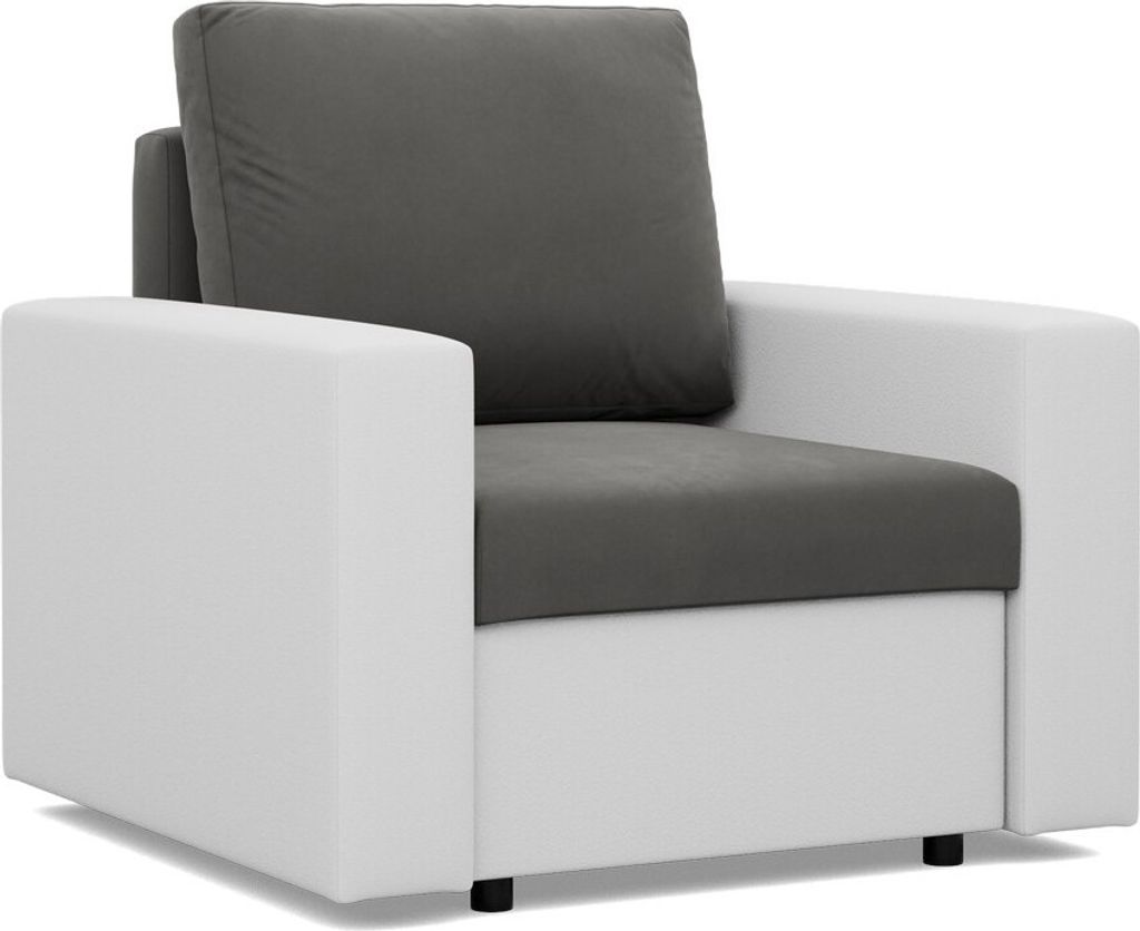 Loungesessel für das Wohnzimmer LUNA, Dunkelgrau + Grau