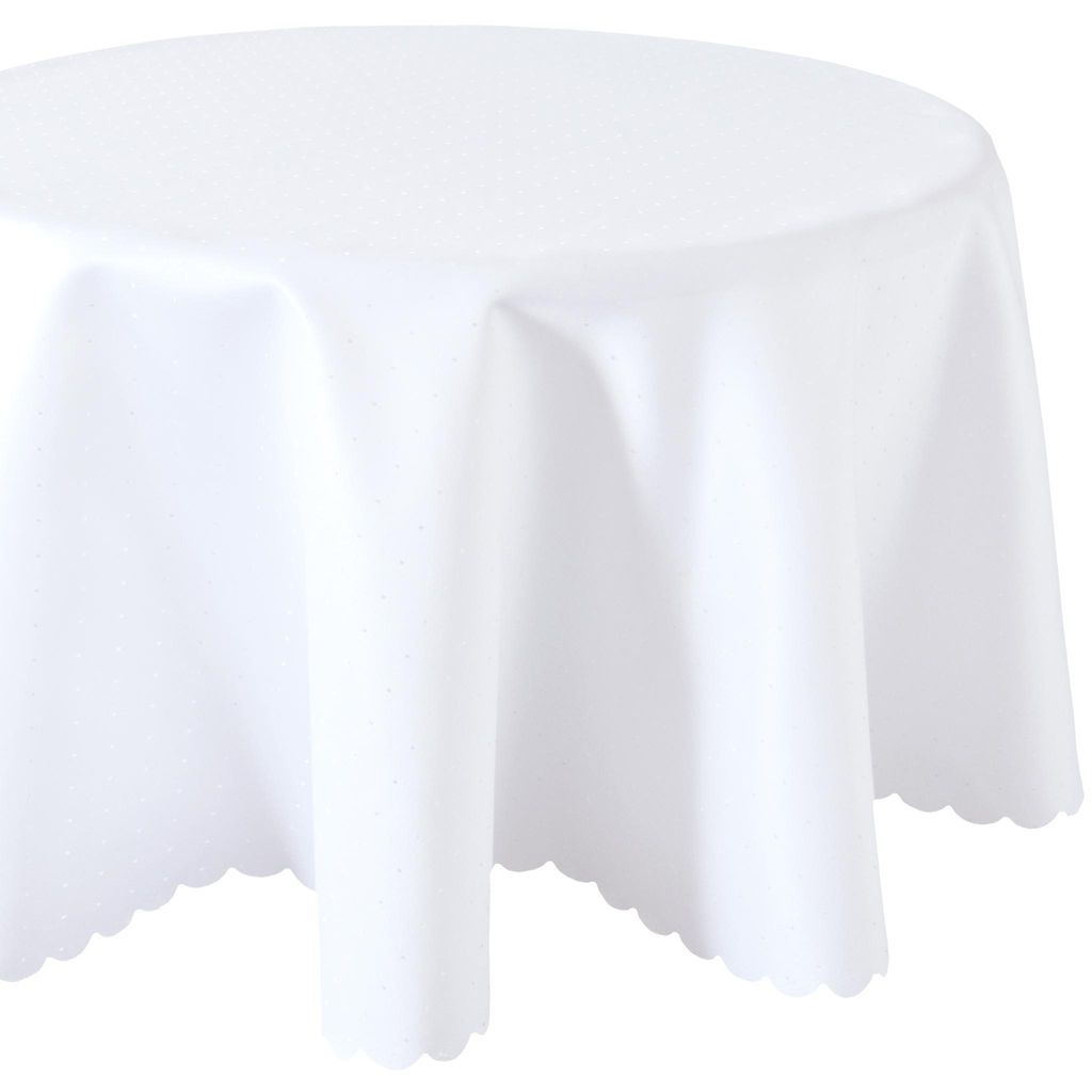 Tischdecke Ø 150 cm in Weiß für Esstisch & Küche Produktbild 