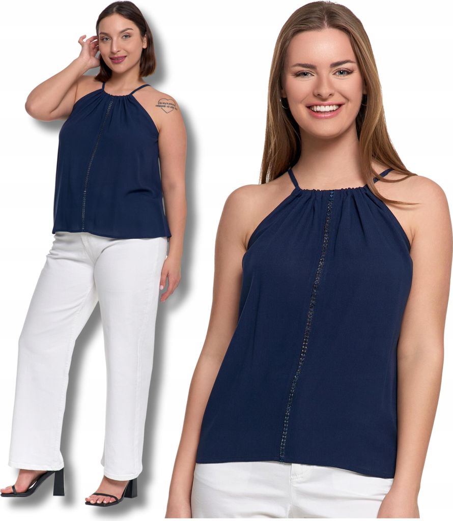 Trägerlose Damen Viskose Bluse mit Stickerei Elegant MORAJ - S