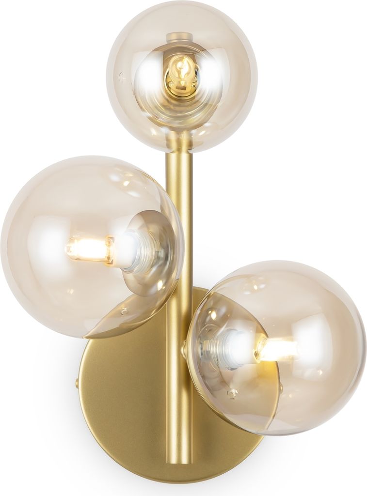 Maytoni Moderne Wandleuchte Dallas 3xG9 excl. in Gold aus Metall Glas 28 W für Küche, Schlafzimmer, Wohnzimmer, Esszimmer, Lobby