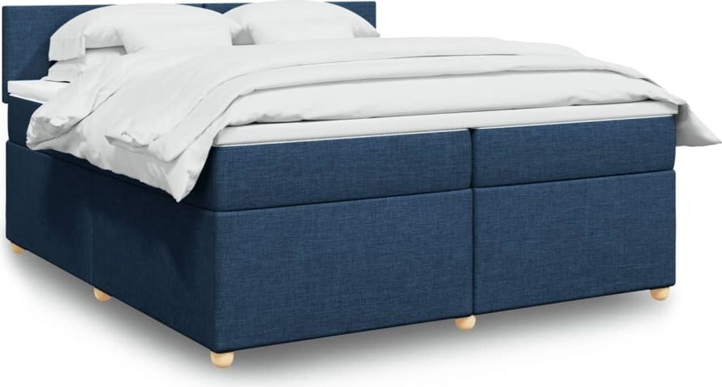 "2026 Promotion" Boxspringbett mit Matratze - Blau 200x200 cm - Stoff - Polsterbett CC14970
