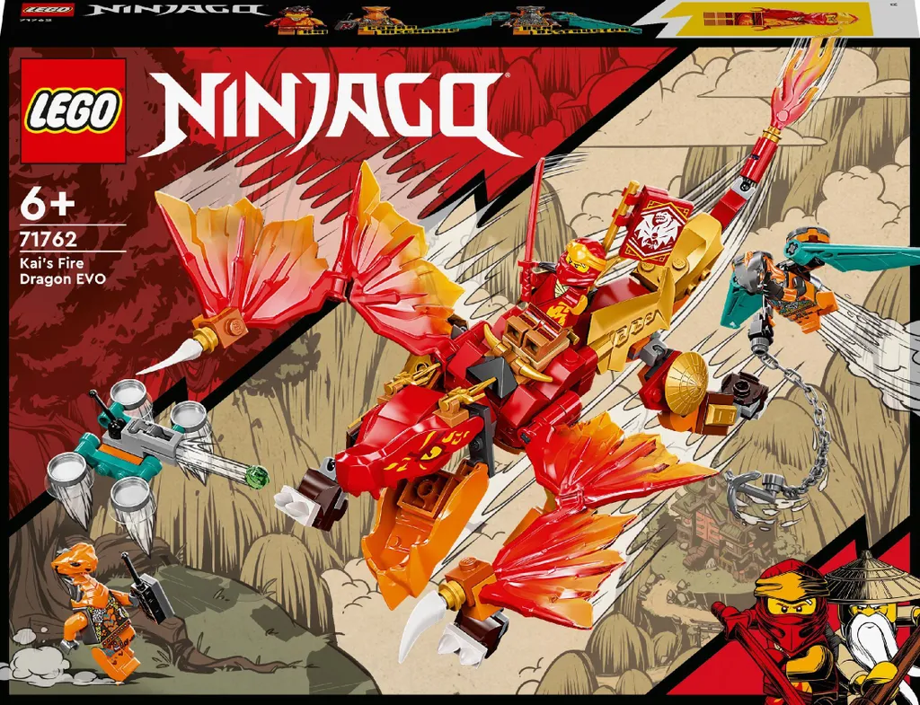 Cadeau LEGO Ninjago 71762 : Dragon de Feu pour Jeu de Rôle et Combat