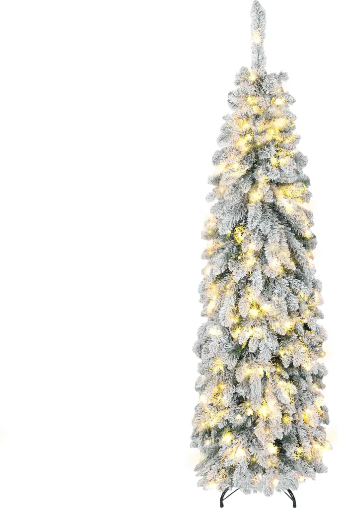 Sapin de Noël artificiel 180 cm sans perte d'épines avec LED incluses