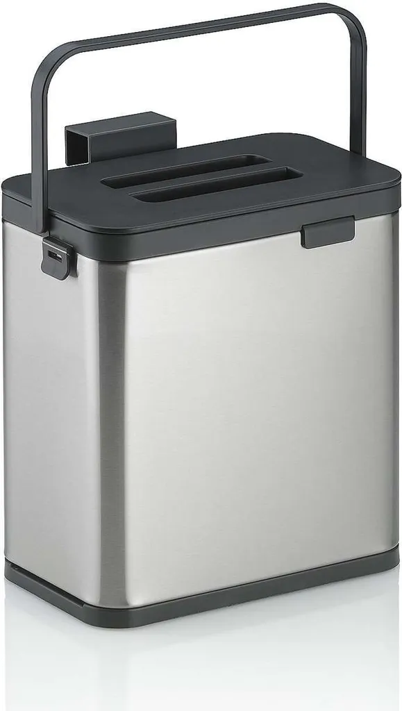 Petite Corbeille à Papier de Table 2,1 L Kela Plata en Acier Inoxydable