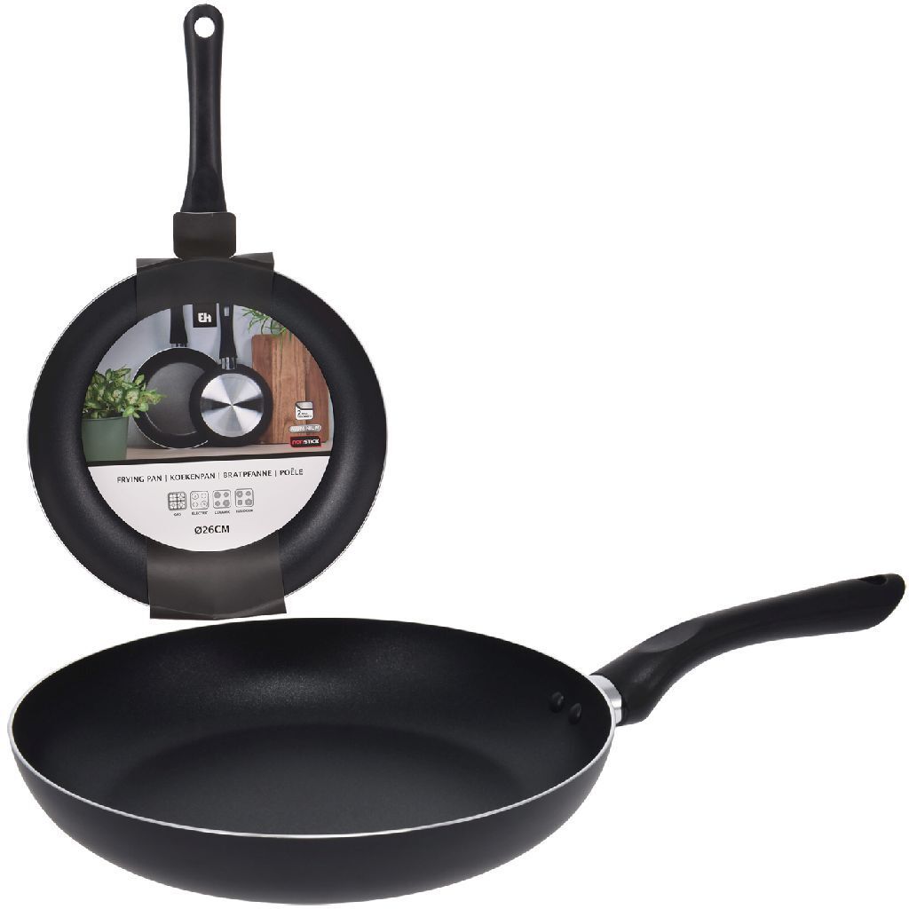 Excellent Houseware Bratpfanne 26 cm Aluminium/Schwarz