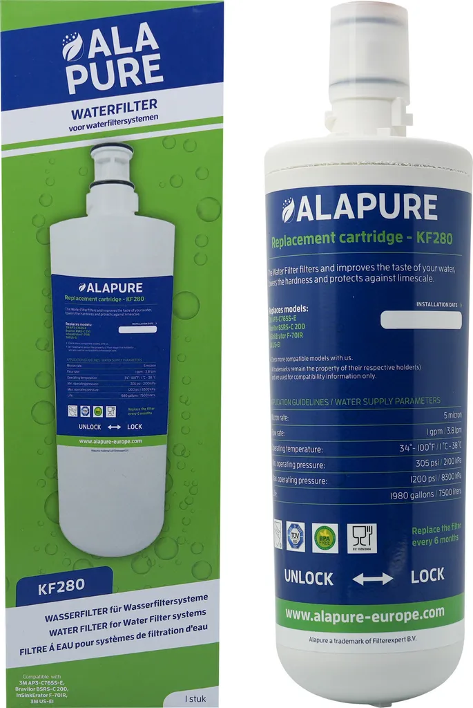 Filtre à eau US-E1 Alapure KF280 : Dites adieu au mauvais goût du robinet