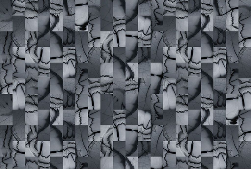 Tadessi Fototapete | Marmor | 4.00 m x 2.70 m | Blau | Grau | Wandbild | Digitaldruck