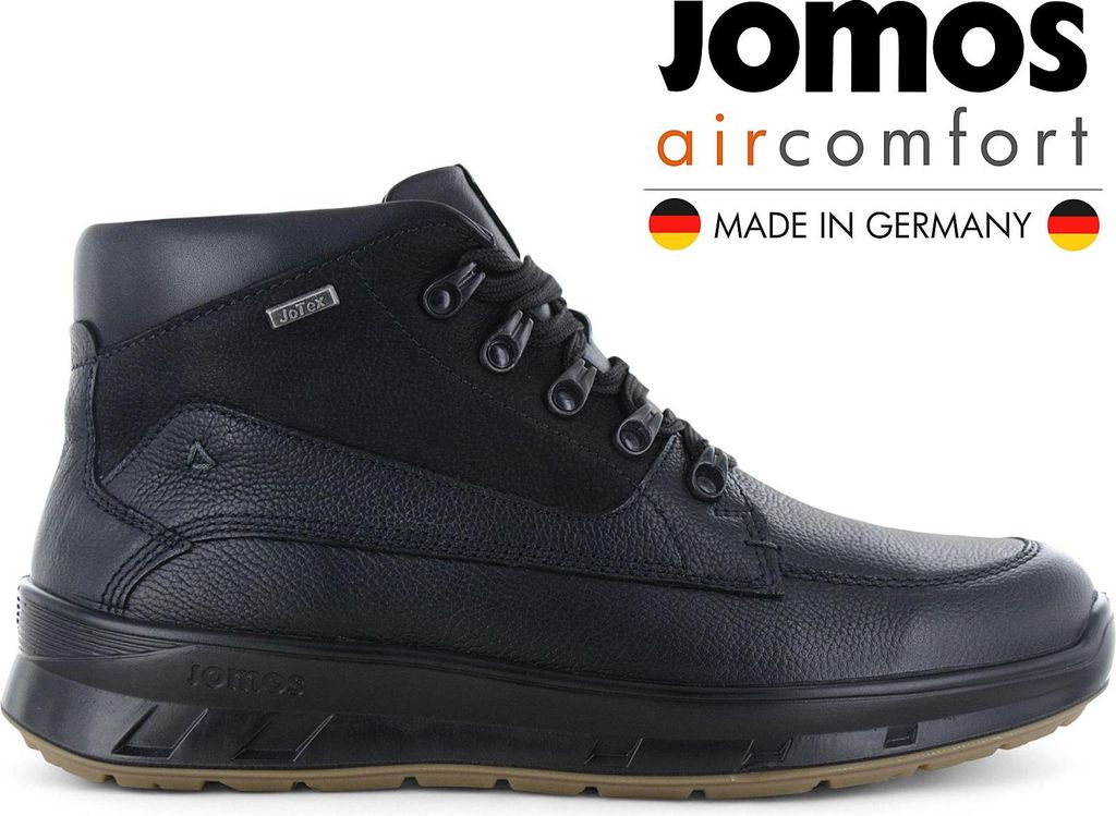 JOMOS Dynamic Schuhe - Herren Winter Boots Stiefel - Leder Schwarz 327907-276-000 , EU 42 UK 8