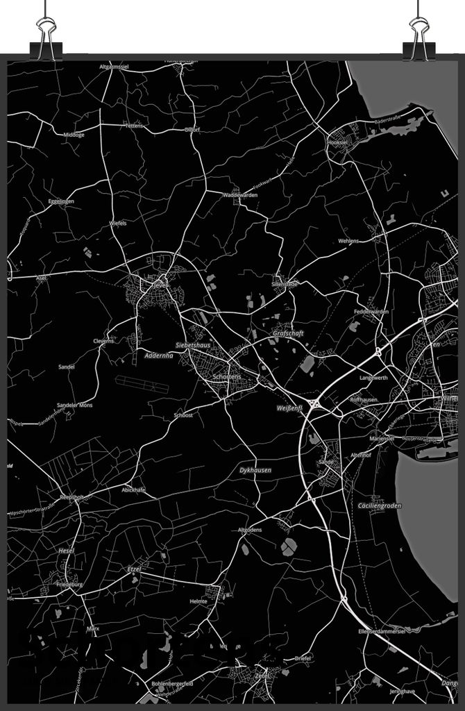 Mr. & Mrs. Panda Bild Schortens DIN A3 - Geschenk, Plakat, Wandbild, drucke, wanddeko, Deko, Stadt, Dorf Karte Landkarte Map Stadtplan