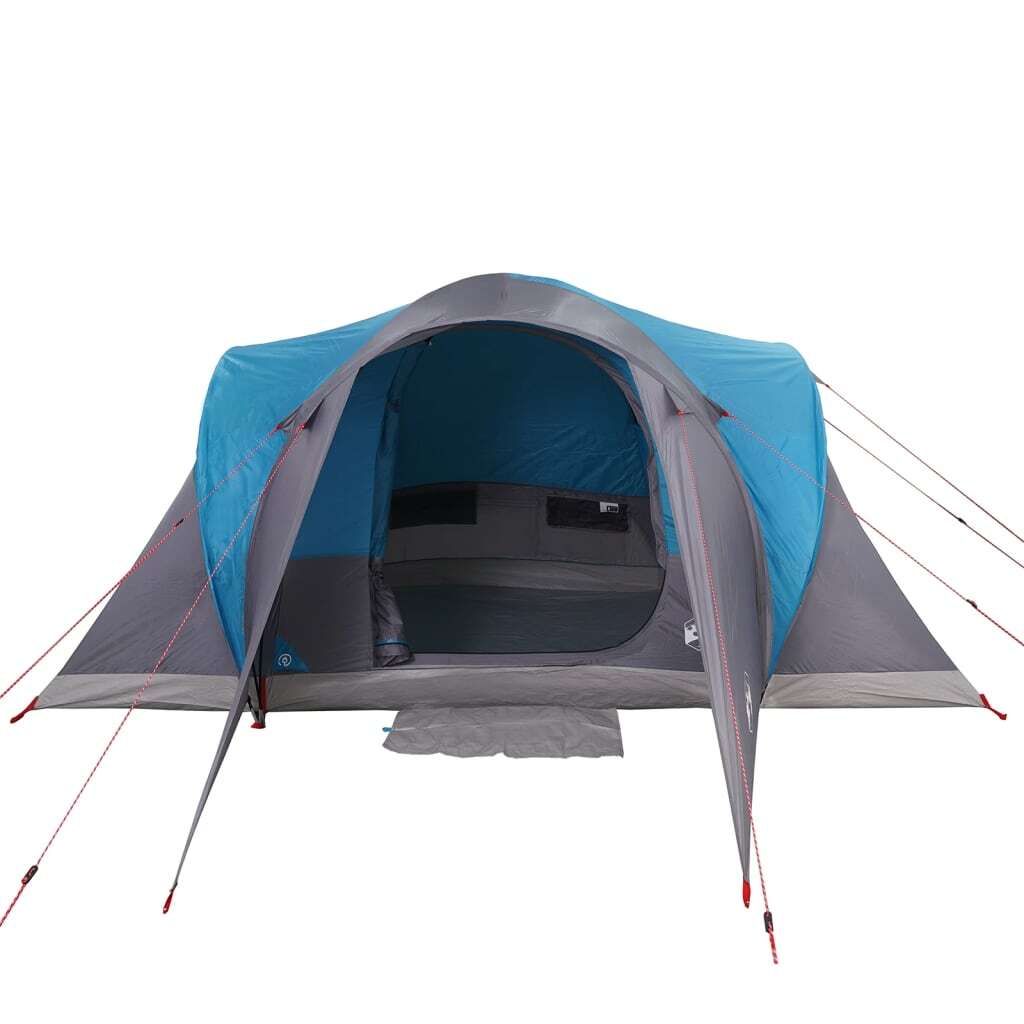 Tente Tipi Familiale VidaXL 8 Personnes – Imperméable 185T PU, Moustiquaires, E-port, Poche De Rangement, Pliable – Pour Camping, Jardin, Randonnée