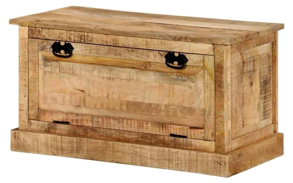 Schuhbank aus massivem Mangoholz 85x40x45cm