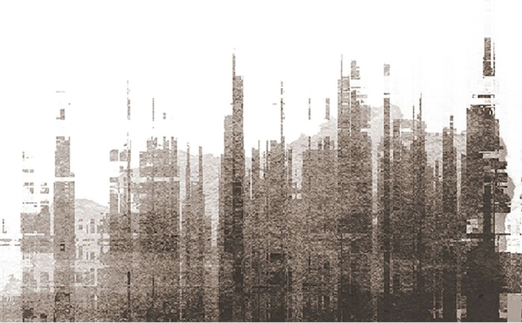 Tadessi Fototapete | Stadt | 4.00 m x 2.70 m | Weiß | Grau | Wandbild | Digitaldruck