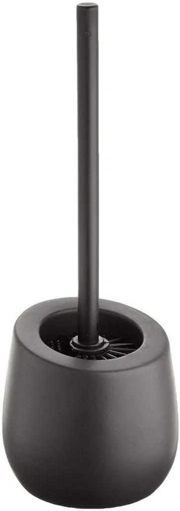 Porte-brosse WC noir anti-odeur en plastique - Solution hygiène salle