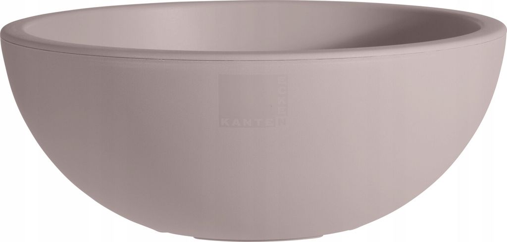Beiger runder Blumentopf aus Kunststoff 40 x 16 cm Produktbild 