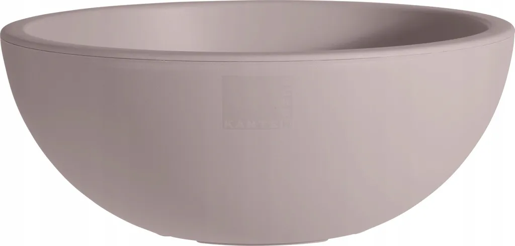 Pot rond 40 cm pour aménagement terrasse et balcon - Contenant Taupe