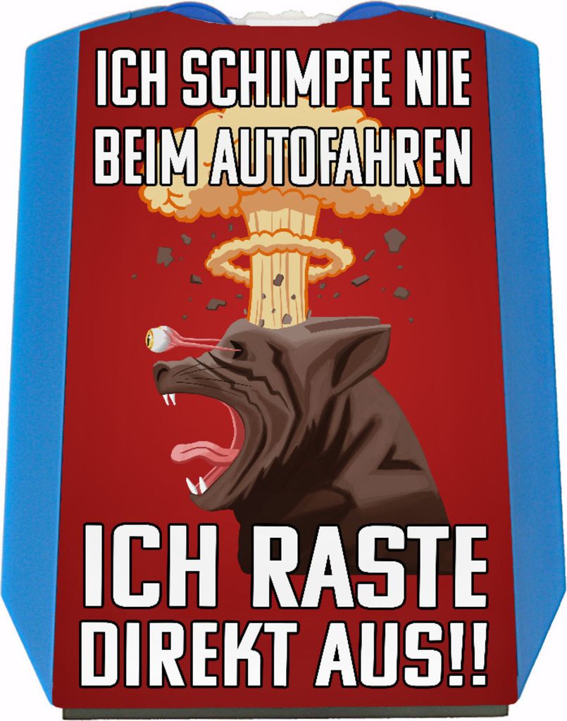 Gestresste Katze Parkscheibe mit witzigem Spruch und 2 Einkaufswagenchips