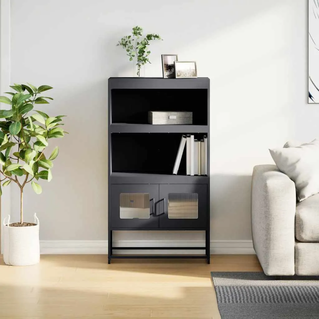 SYFAX™ Credenza Antracite Metallo 68x39x123 cm | Design Moderno Acciaio - 3