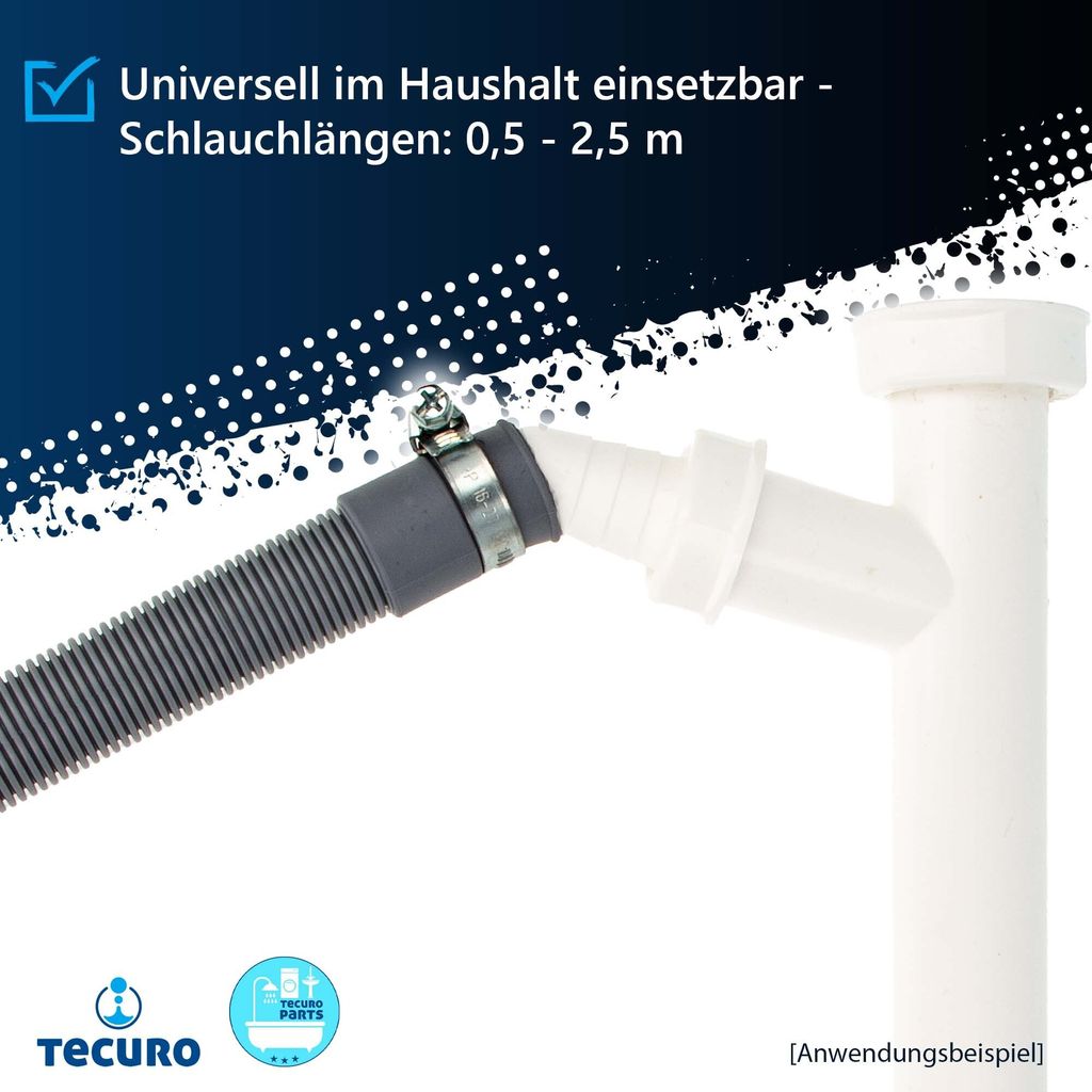 tecuro Ablaufschlauch-Verlängerung 1,0 m (geeignet für Produktbild 4