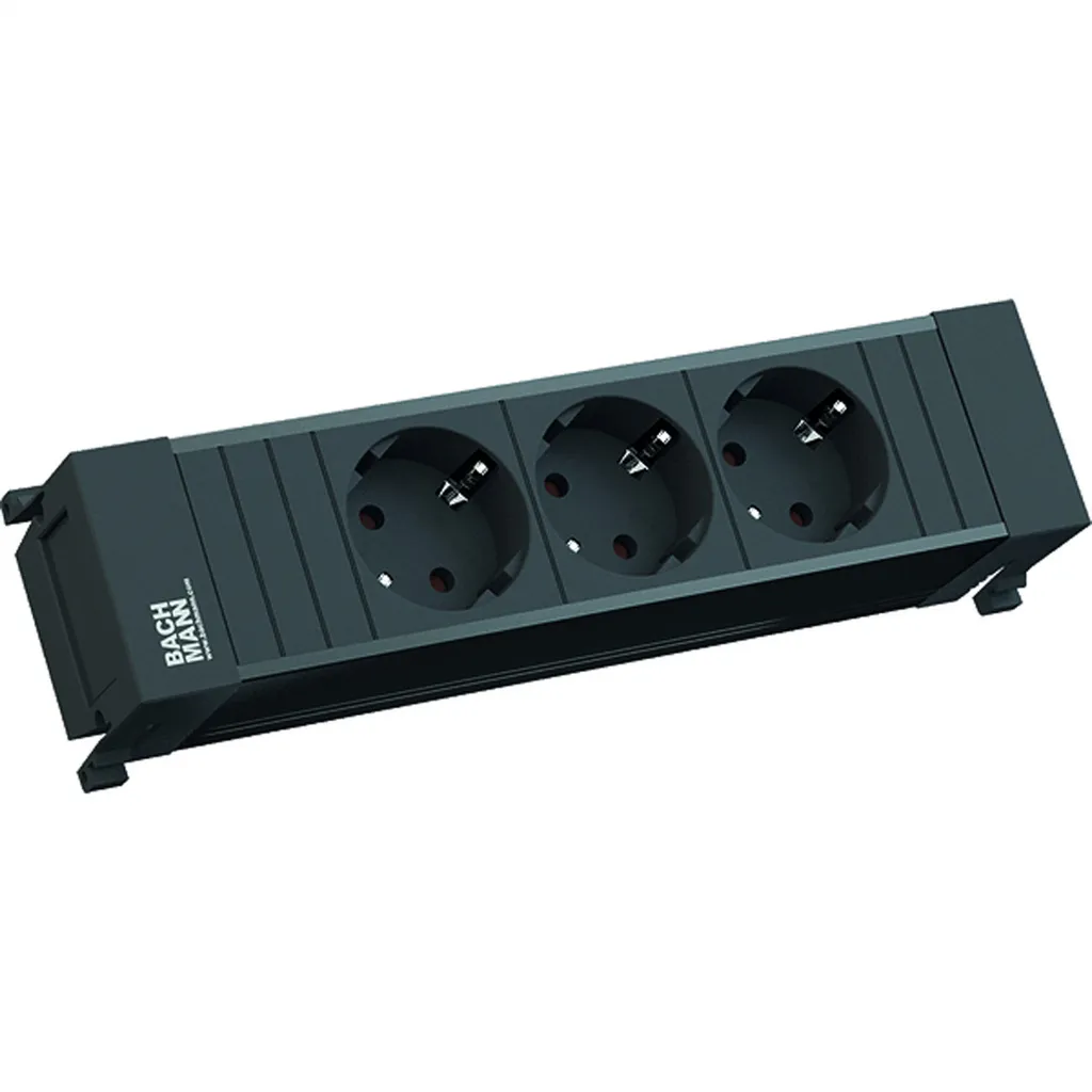 Libérez votre Espace de Travail avec BACHMANN POWER FRAME 3 Prises Noir