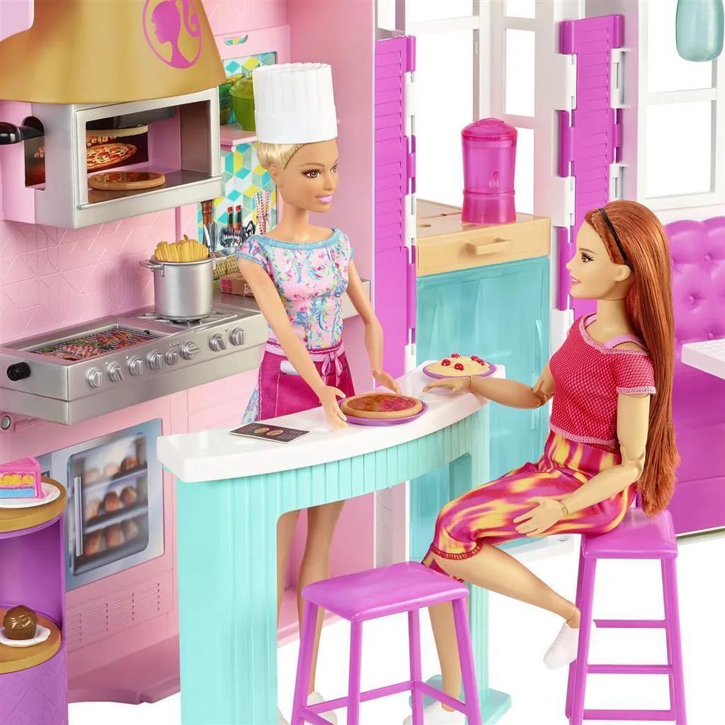 Barbie Bistro Restaurant 25 accessoires avec poupée blonde articulée - 17