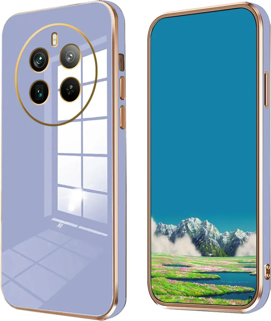 Custodia Luxury Oro Blu per Realme 12 Pro / Pro+ 5G Glamour TPU