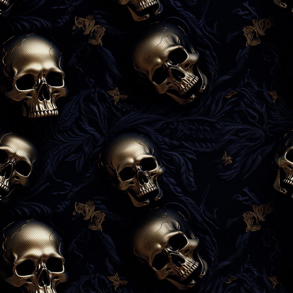 OUTDOOR DEKOSTOFFE OXFORD - Motiv der Schädel I DX4412