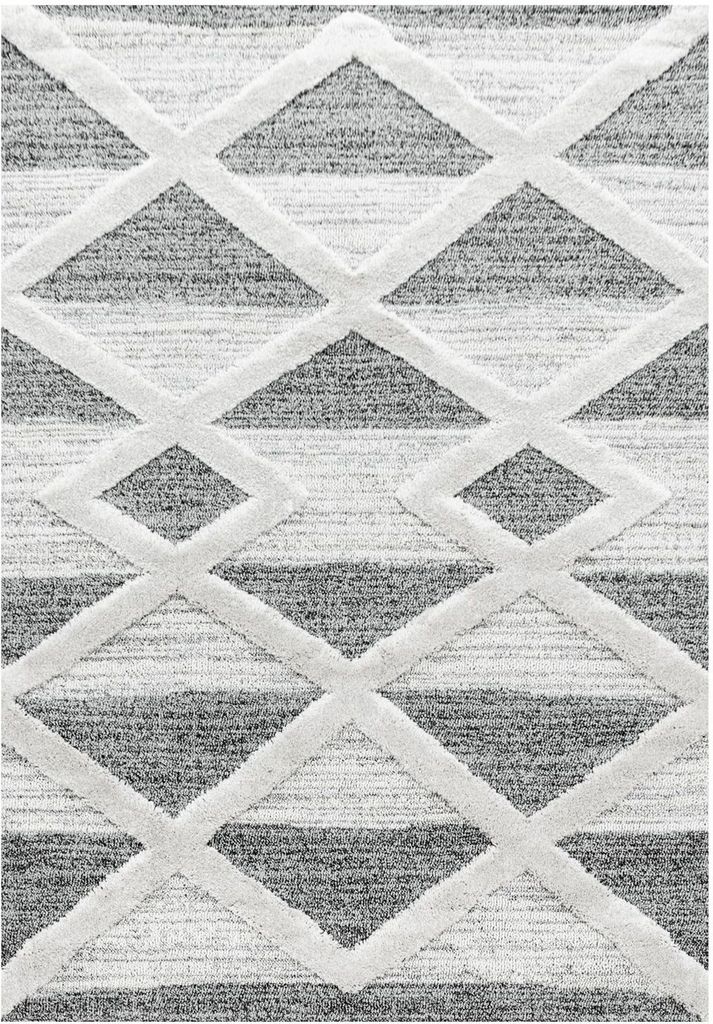 Hochflor Teppich Pepe rechteckig, Farbe: Grau, Größe:160x230 cm