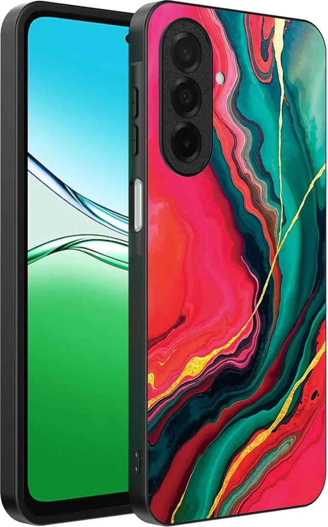 Cover Oppo A5 Marmo Red & Green | Accessorio Fashion Smartphonica