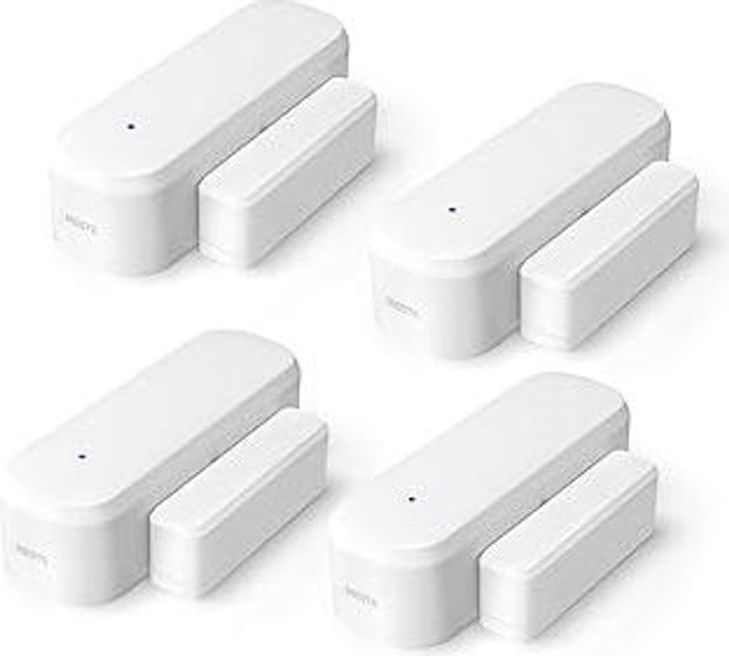 4 Stücke Tür Fensterkontakt Smart Home, Zigbee Fenstersensor Tuya, Drahtlose Home Security Alarmanlage für Smarten Heizkörperthermostat Haus, G...