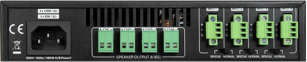 Sonorisation Multi-Zone Amplificateur OMNITRONIC DJP-604 Class-D 4 Canaux