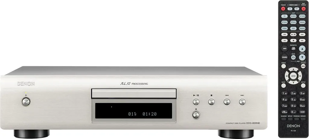 Lecteur CD Denon DCD-600NE Silver Premium haute fidélité avec AL32 Plus