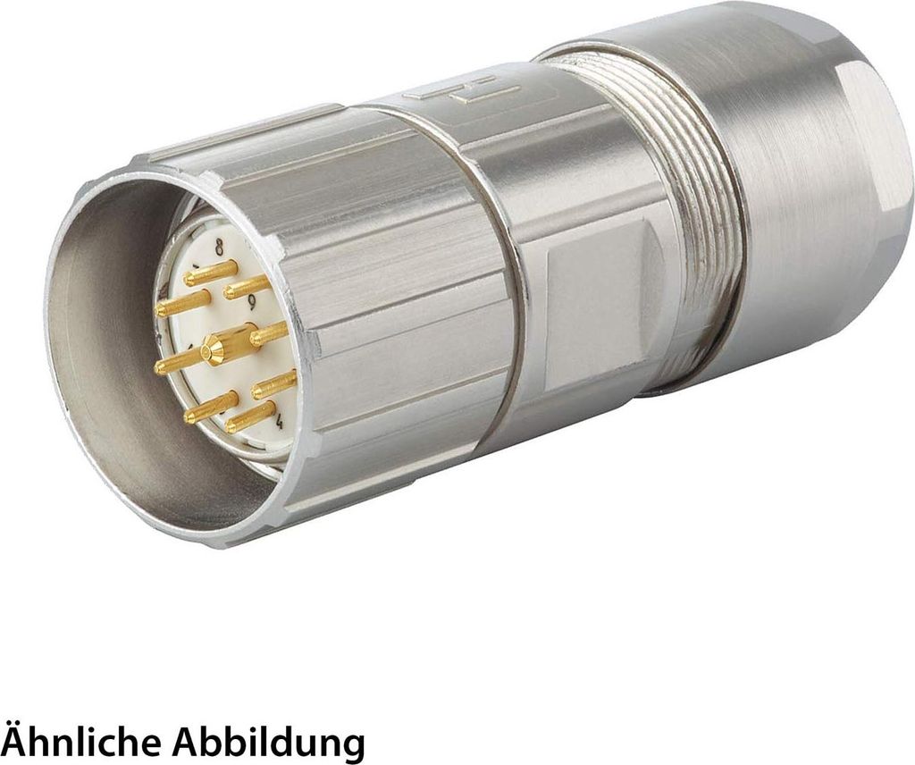 HUMMEL SET inkl. Kontakte M23 Signal Kabelsteckverbinder, Löteinsatz gerade Polzahl 2+16+PE, Stift Kabelabgang gerade,