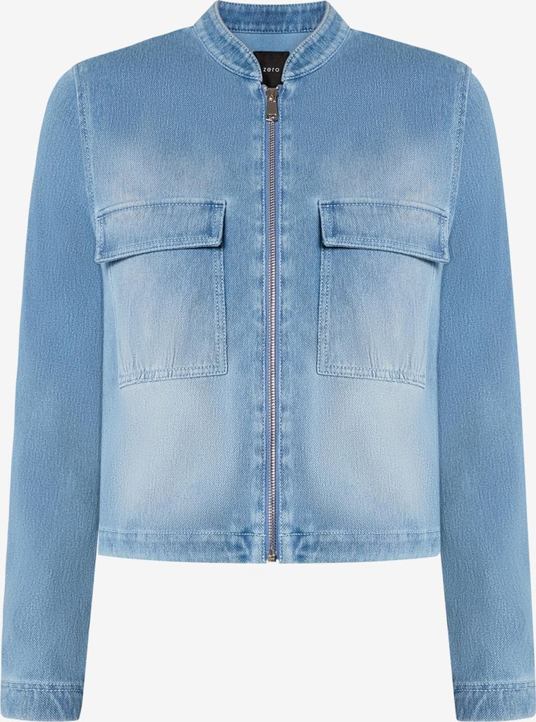 Jeansjacke mit Reißverschluss