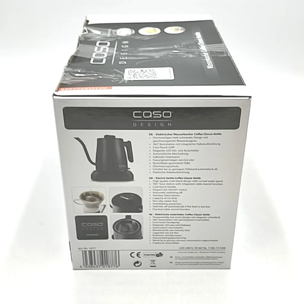 CASO Coffee Classic Kettle 0.6L Nero Opaco | Design e Precisione - 16