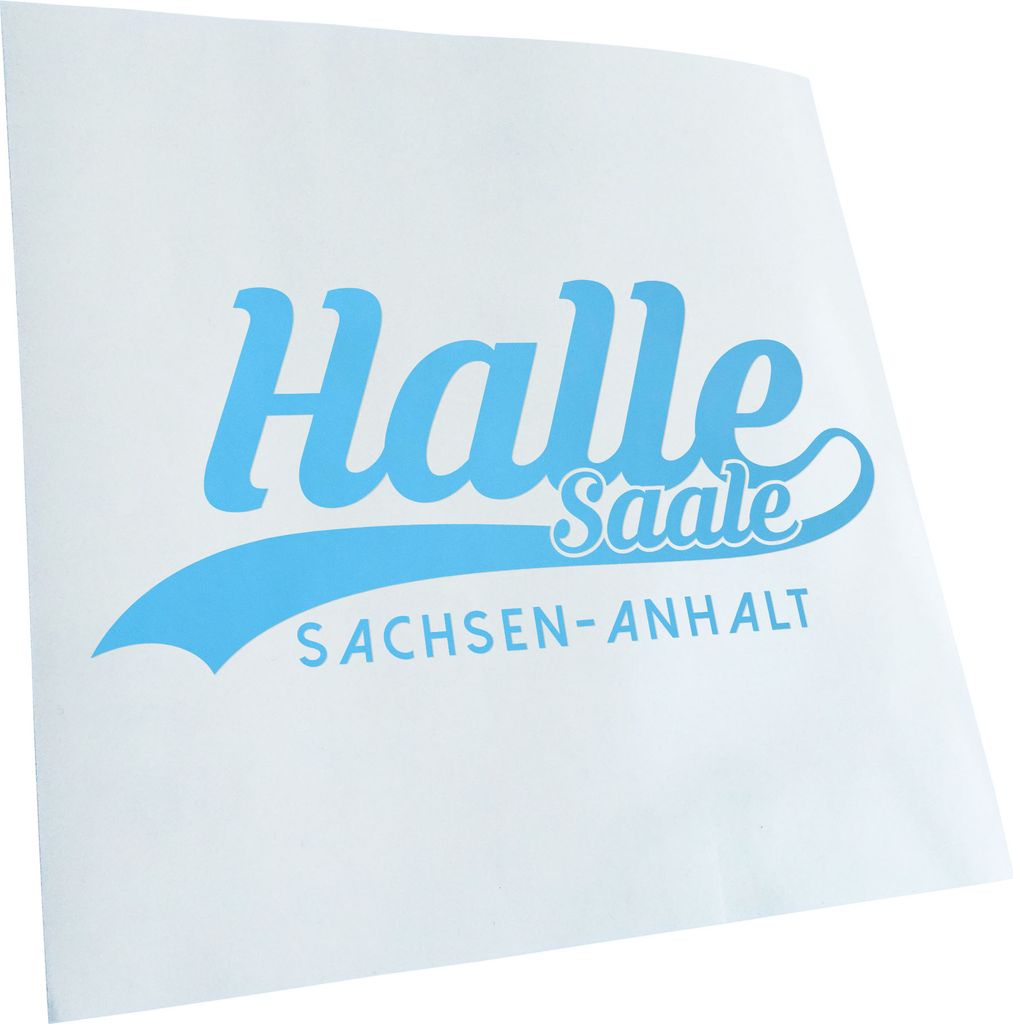 Kiwistar - Autoaufkleber - Halle Saale Sachsen-Anhalt - Türkis - 20x9cm - Aufkleber für Auto, Laptop, Fahrrad, LKW, Motorrad mehrfarbig JDM Decal...