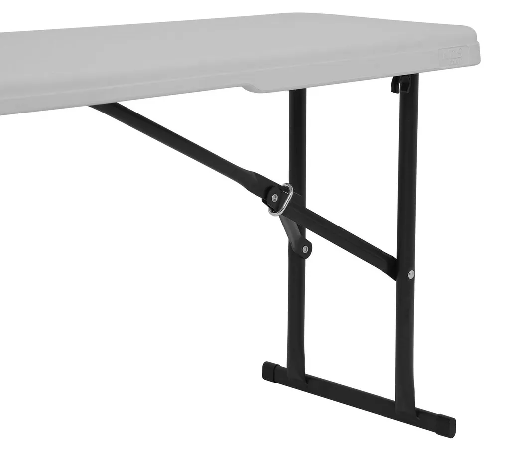 Banc pliable blanc 180 cm résistant aux UV - Structure acier renforcé