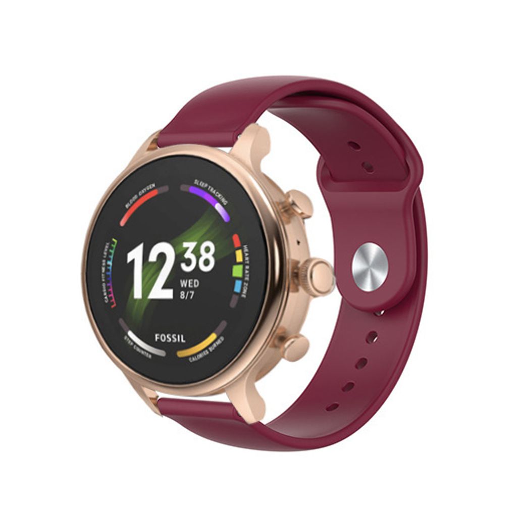 Strap-it Fossil Gen 6 (42mm) Sportarmband (Burgund)