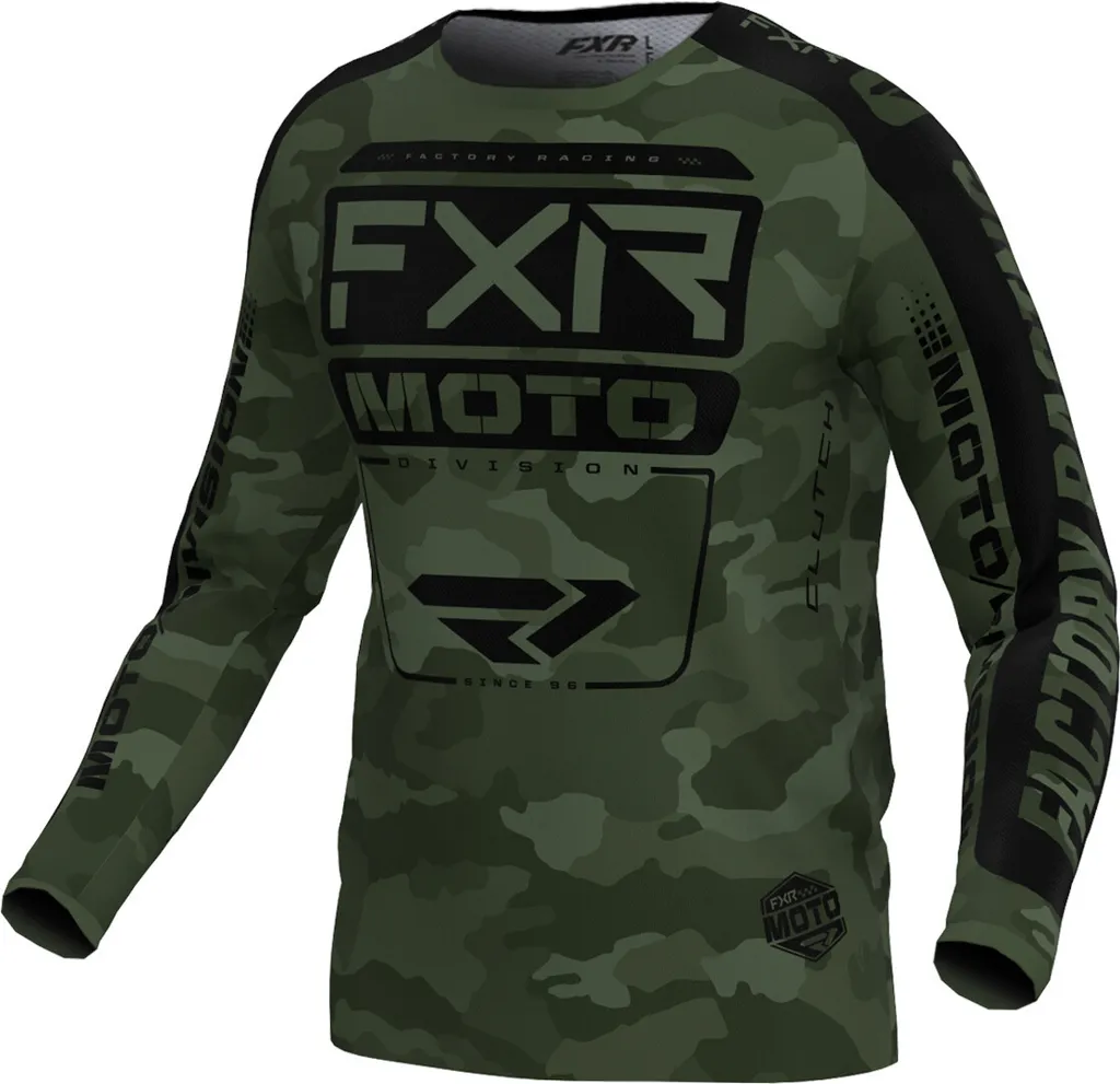 Maglia Motocross FXR Clutch 2024 Mimetica 3XL - Shop Online Cross