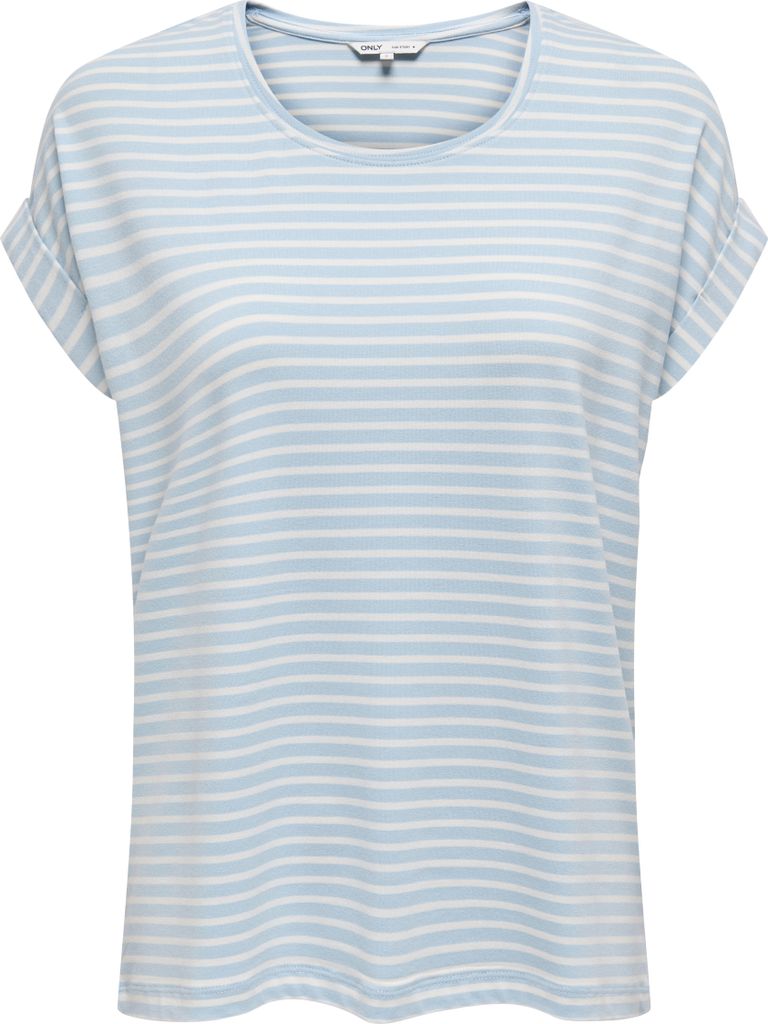 ONLY Gestreiftes T-Shirt mit Rundhalsausschnitt Größe: M