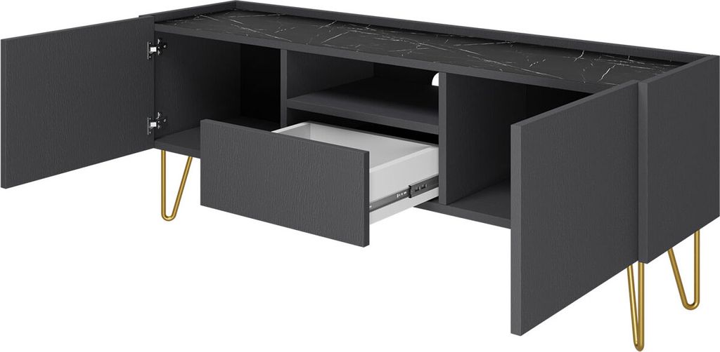 MIRJAN24 TV-Lowboard Narine RTV144 mit Schublade und Produktbild 4