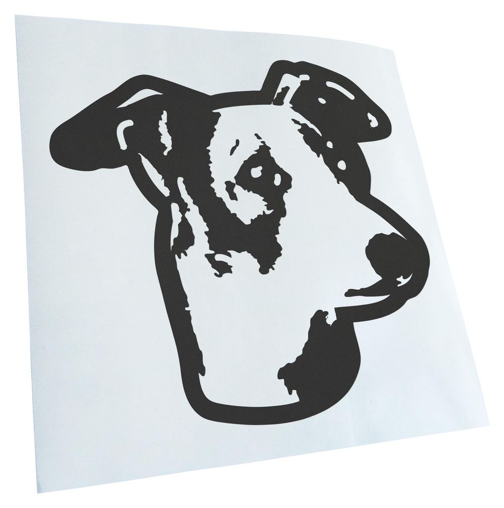 Kiwistar - Autoaufkleber - whippet Hund - Dunkelgrau - 24x22cm - Aufkleber für Auto, Laptop, Fahrrad, LKW, Motorrad mehrfarbig JDM Decal Racing