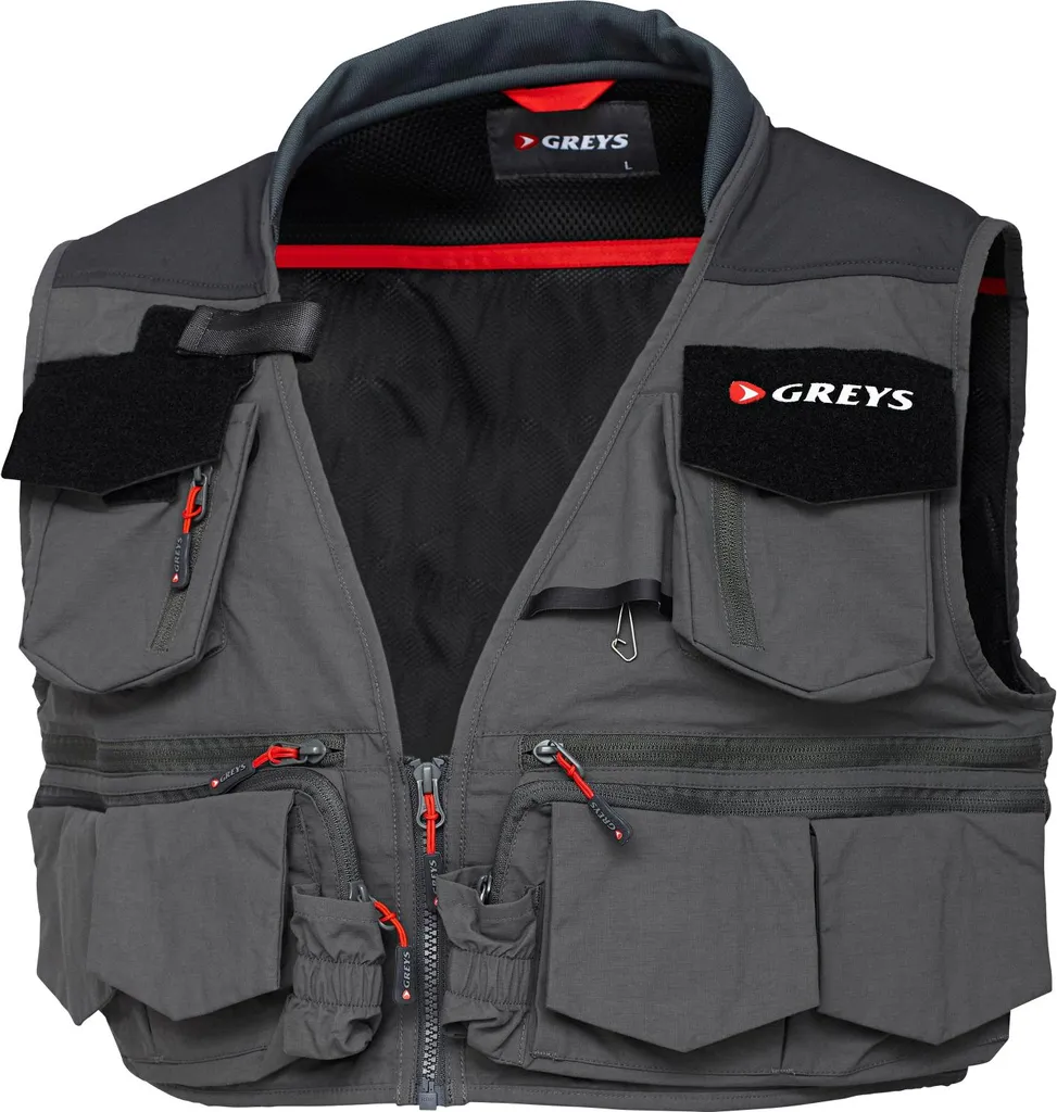Gilet de pêche Greys Tail XXL XXXL anti-mouches avec poches multiples