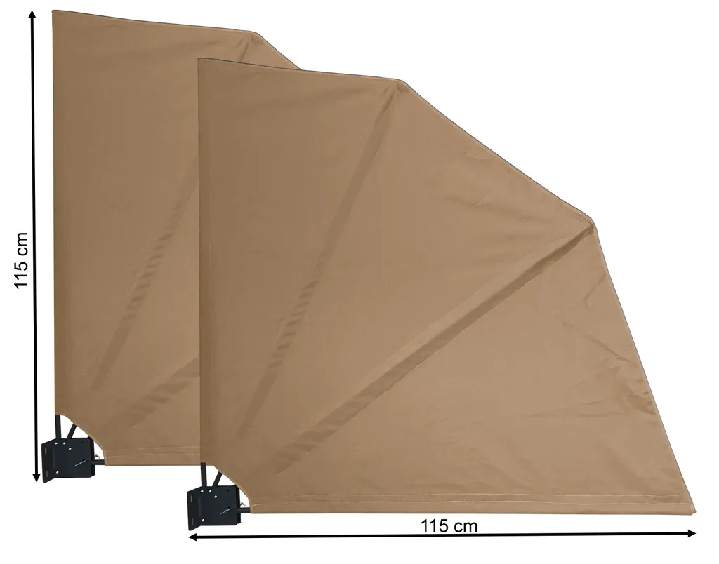 2 Stück Sichtschutz Fächer 115 x 115 cm EASY Kaufland.de