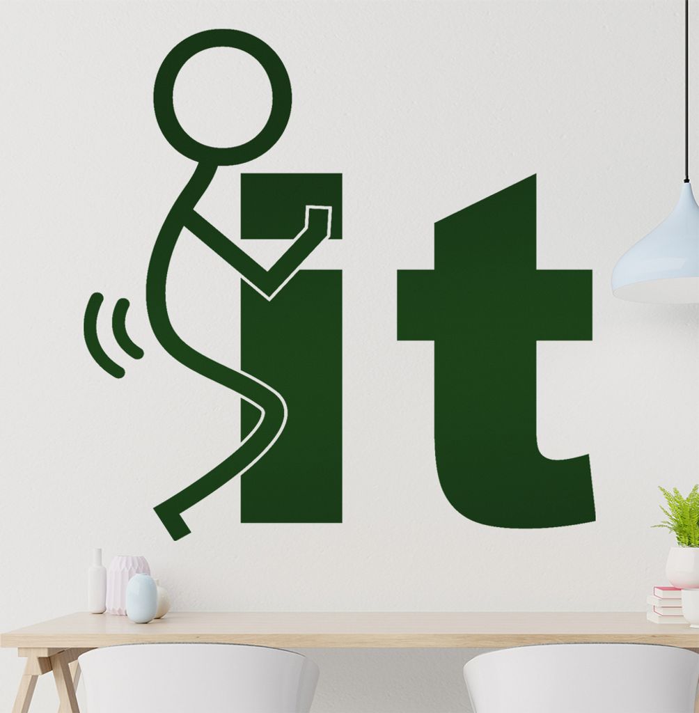Fuck It Wandtattoo in 6 Größen - Wandaufkleber Wall Sticker - Dekoration, Küche, Wohnzimmer, Schlafzimmer, Badezimmer