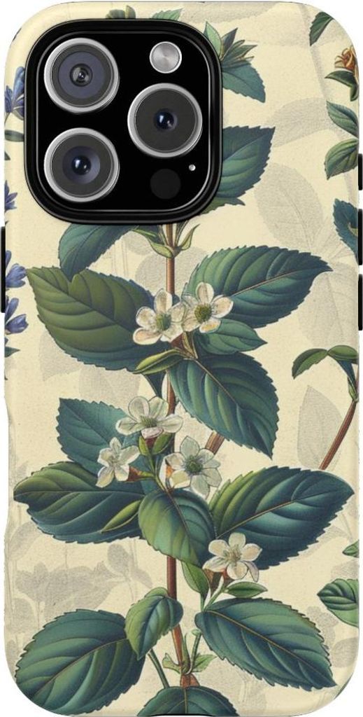 Vintage-Kräuterdesign mit botanischem Muster – Hülle Kompatibel mit iPhone 16 Pro