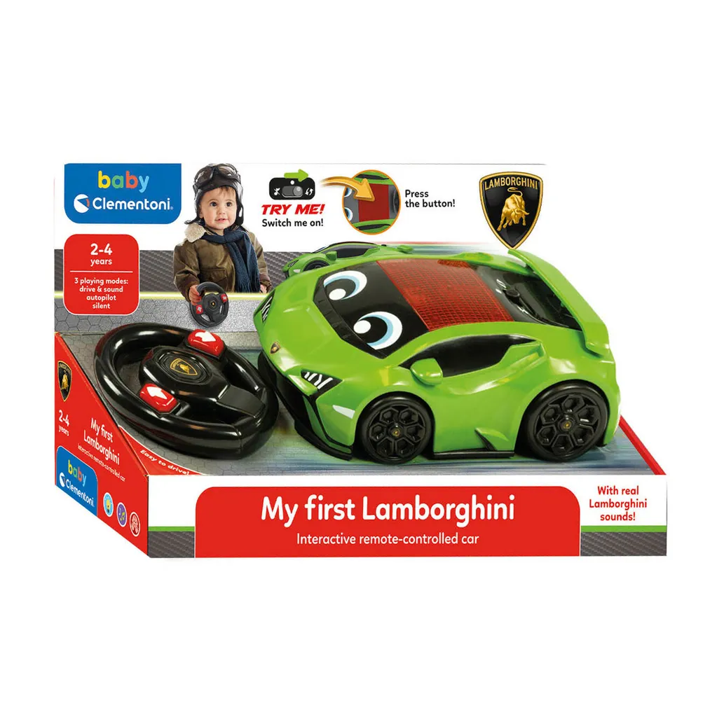 Voiture télécommandée Lamborghini Clementoni Facile à Diriger pour Bébé