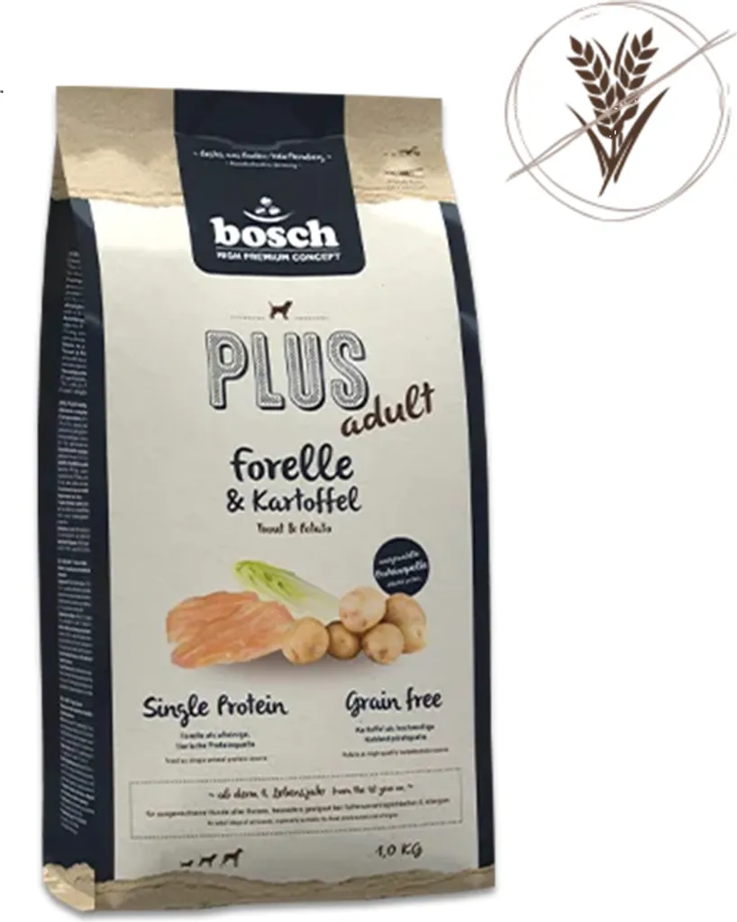 Croquettes Bosch Plus Truite pour Chien Allergique - Sans Grain 12,5kg