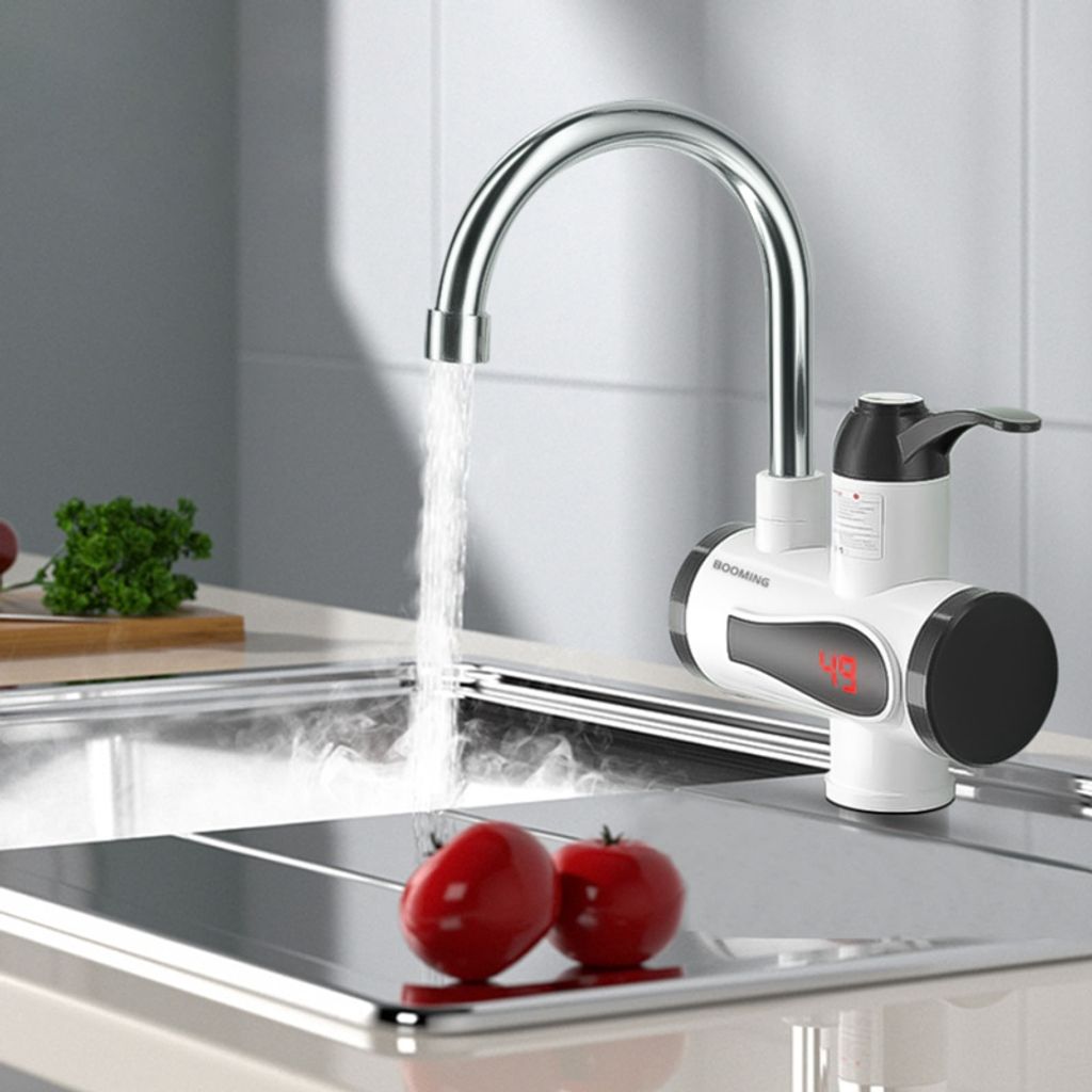3000W Elektrische Wasserhahn Küche Bad Waschtisch Armatur Durchlauferhitzer DE 
