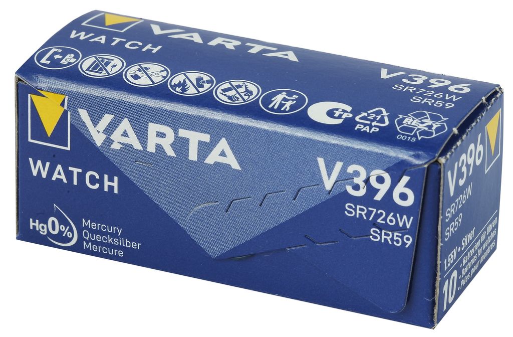 Varta V 396, Einwegbatterie, Siler-Oxid (S), 1,55 V, 1 Produktbild 