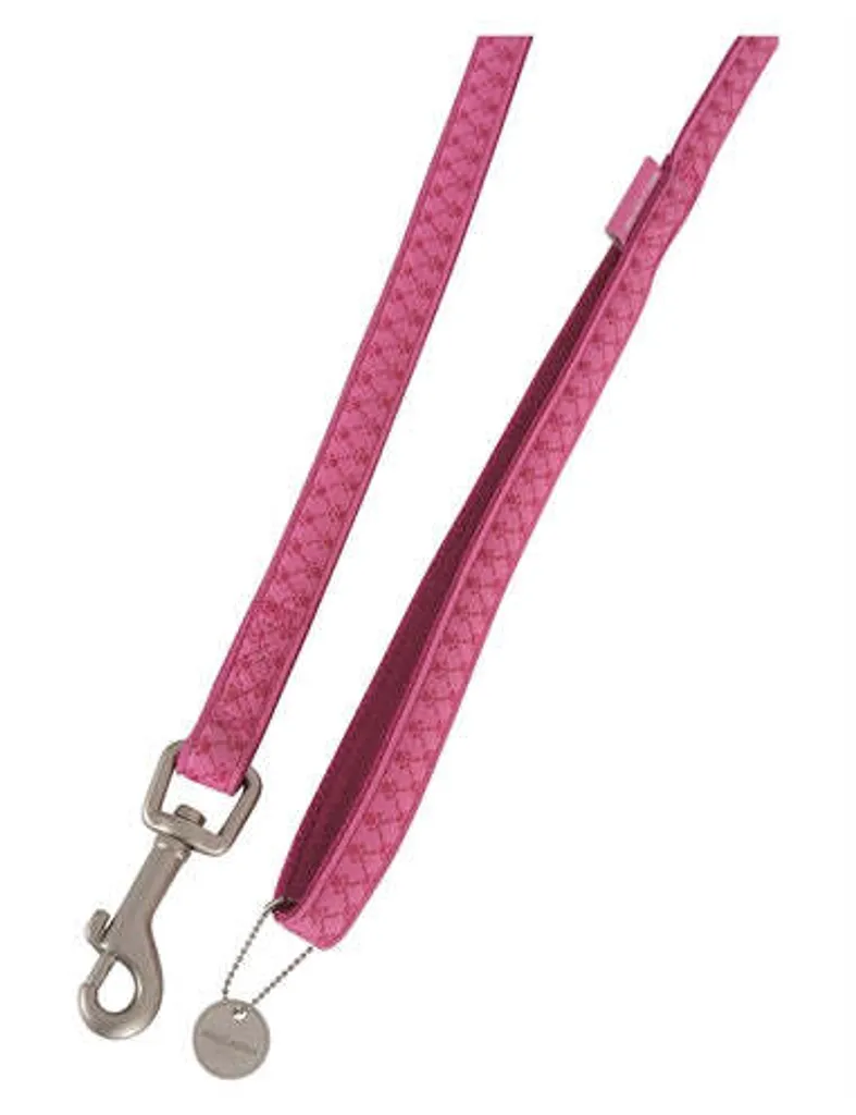 Guinzaglio Tecnico Zolux Mac Leather 15mm Fucsia - 1,2m Resistente
